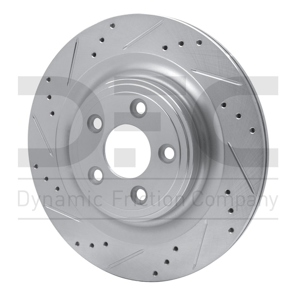 Dynamic Friction Co BRAKE ROTOR DRILLED AND SLOTTED SILVER 631-20018L - main